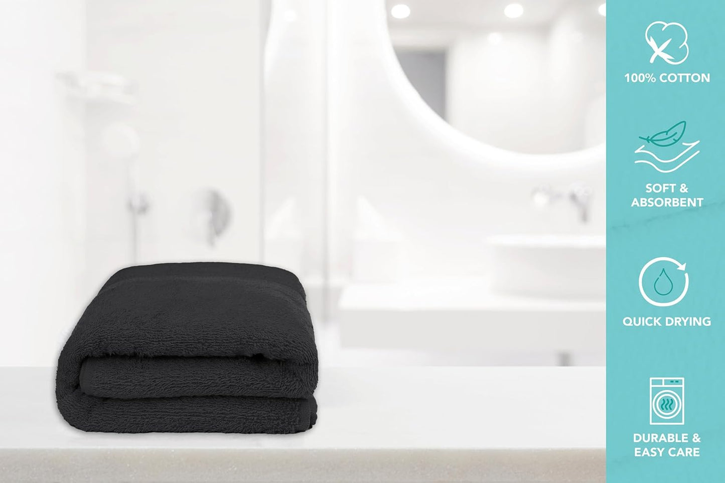 Charcoal Grey Bath Towel Set