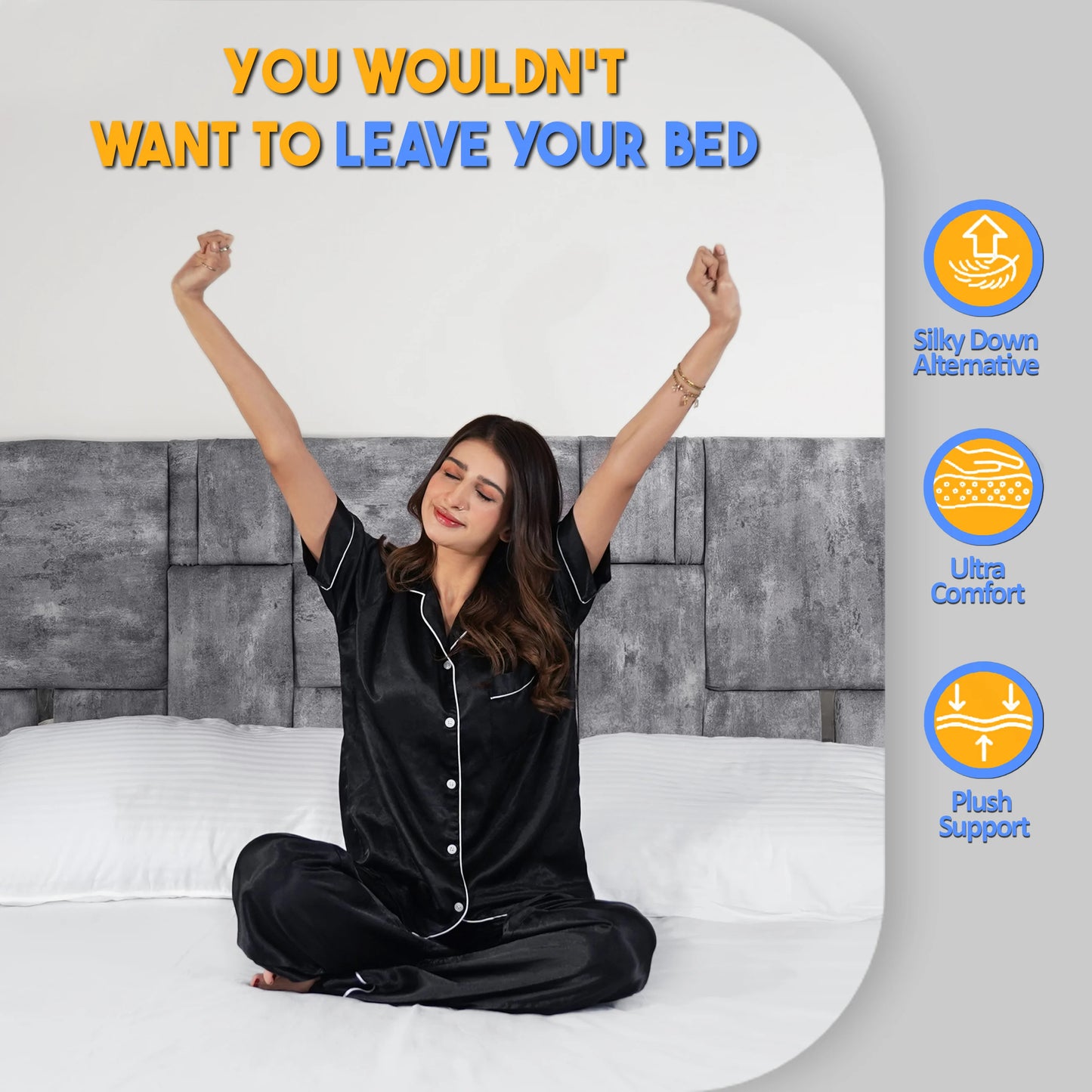 Beckham Bed Pillows - Big Pillow for Back, Stomach or Side Sleepers