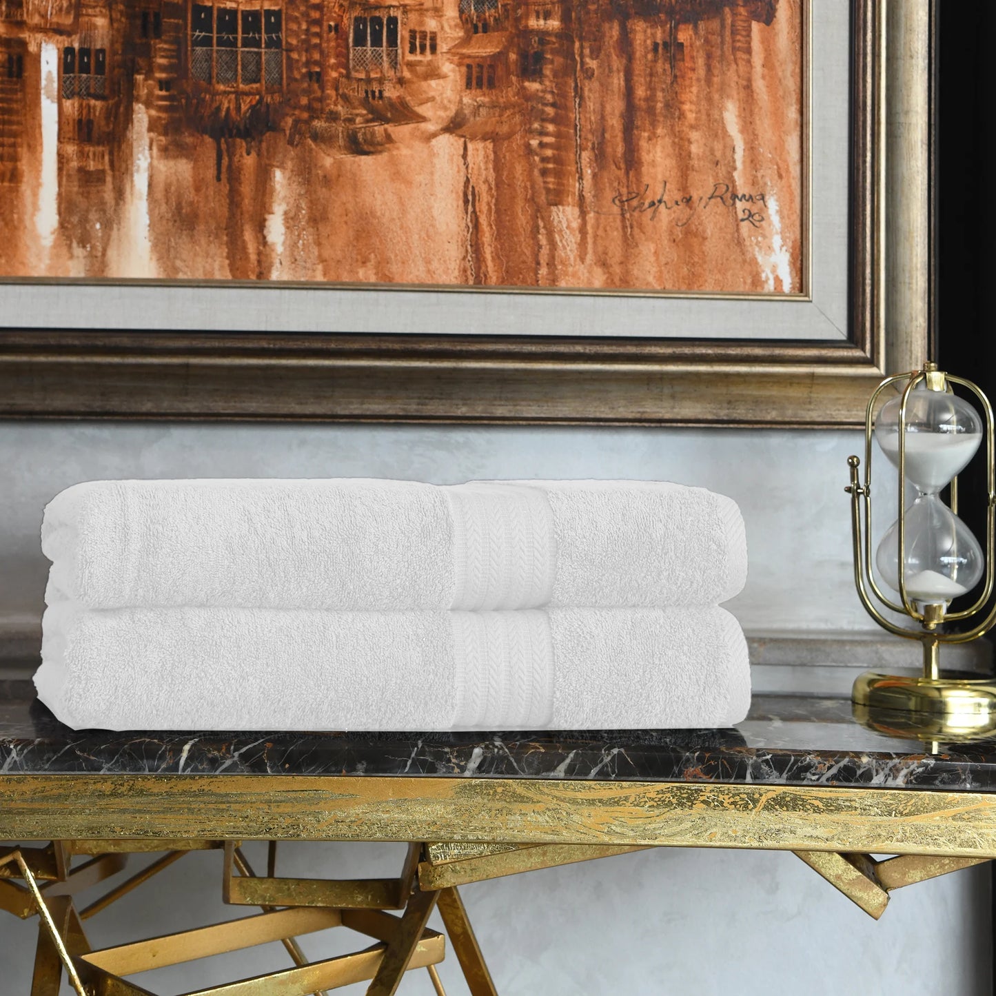 Premium Bath Towels - Luxury Soft Towels - White