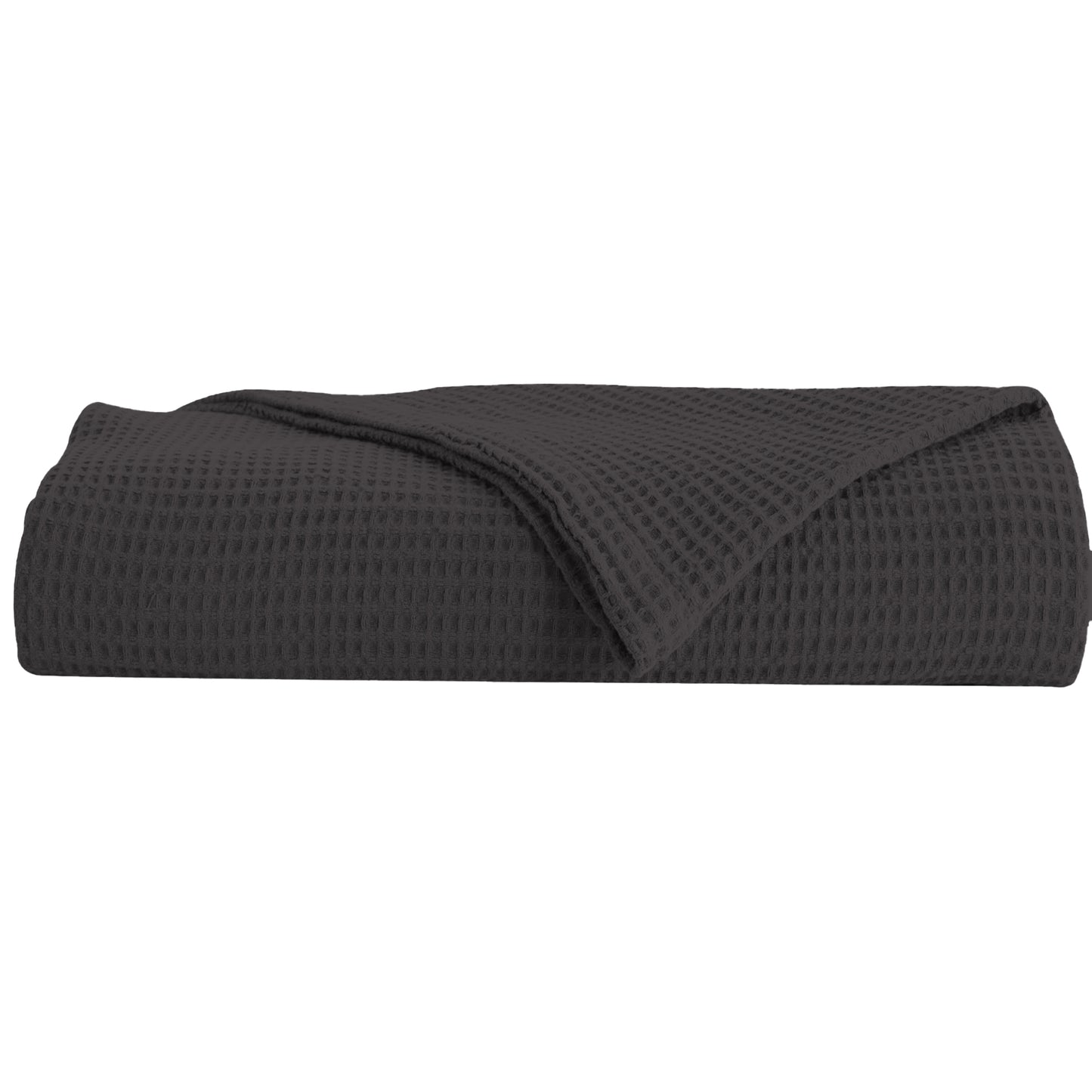King Size Waffle Blanket – Grey | 100% Cotton | Breathable & Soft