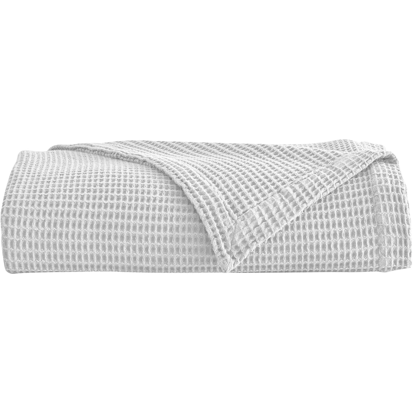 Queen Size Waffle Blanket – White | 100% Cotton | Lightweight & Soft