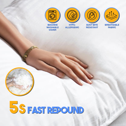 Beckham Bed Pillows - Big Pillow for Back, Stomach or Side Sleepers