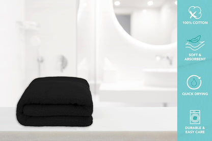 Black Bath Towel Set