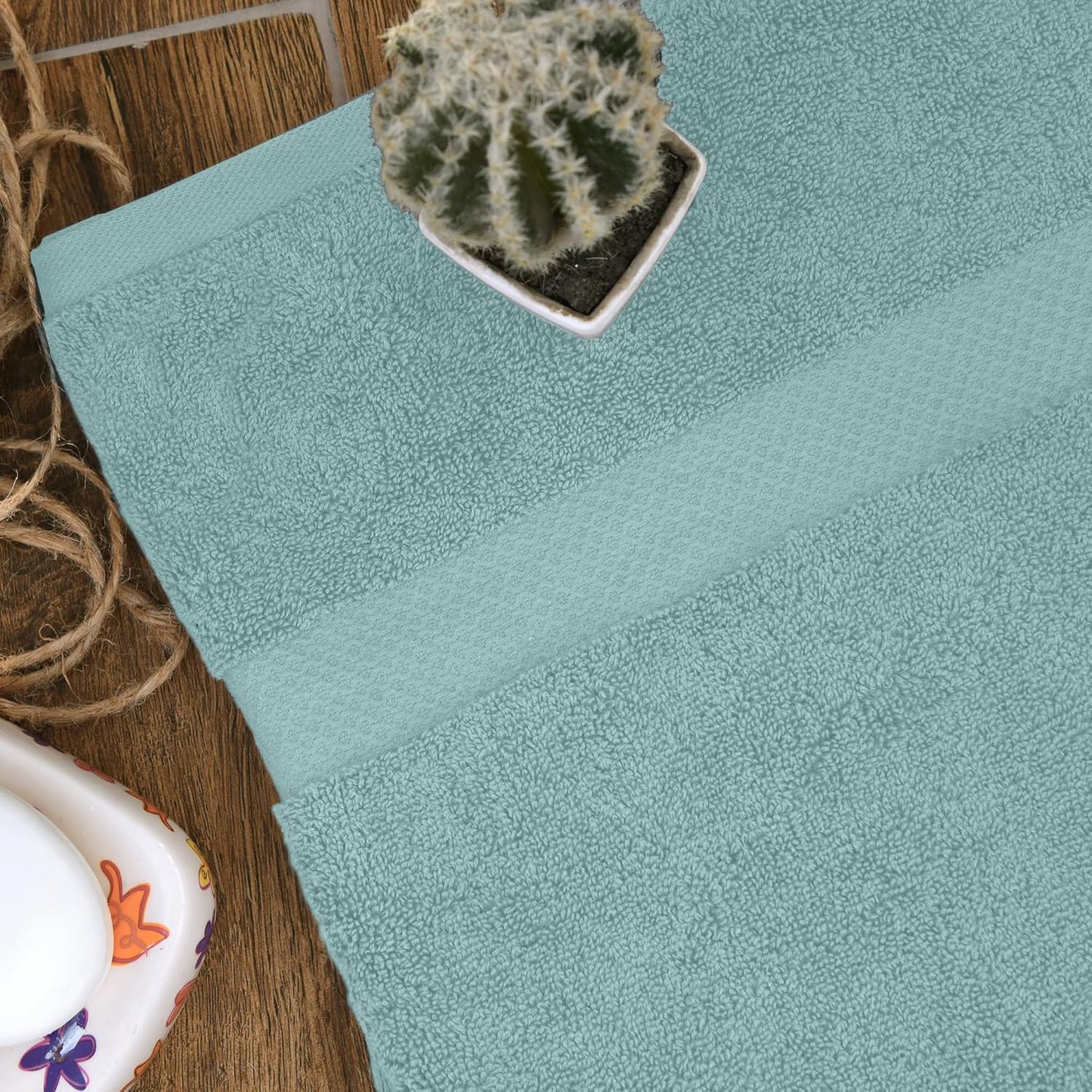 Teal Blue Bath Towel Set