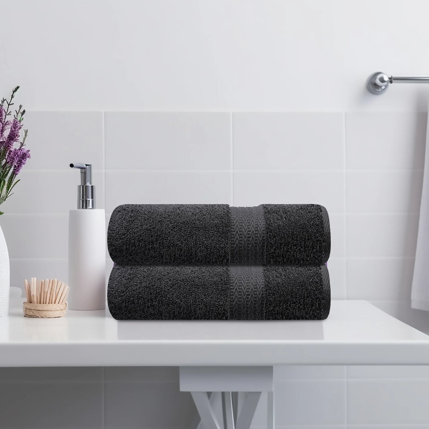 Premium Bath Towels -Luxury Soft Towels - Light Grey