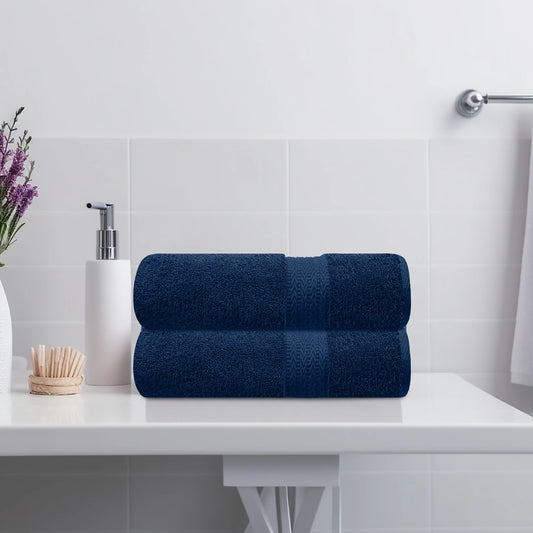 Premium Bath Towels - Luxury Soft Towels - Navy