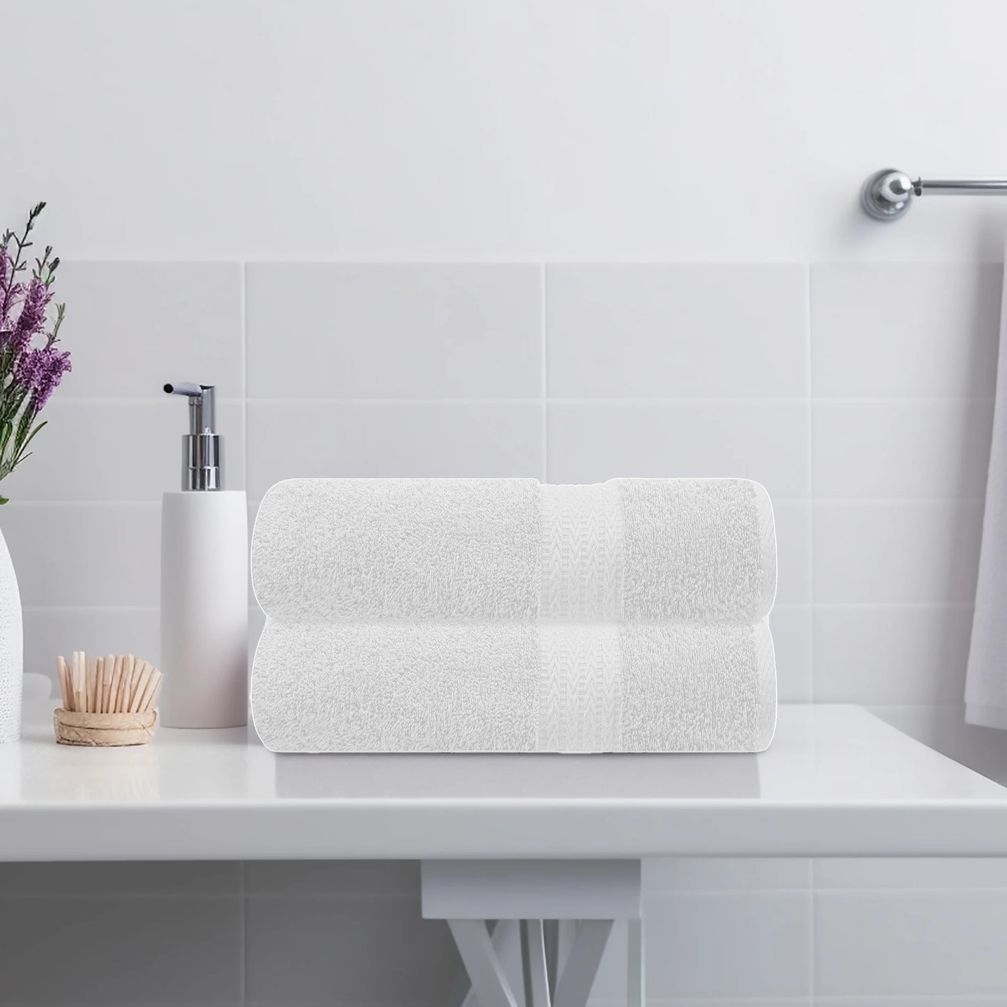 Premium Bath Towels - Luxury Soft Towels - White