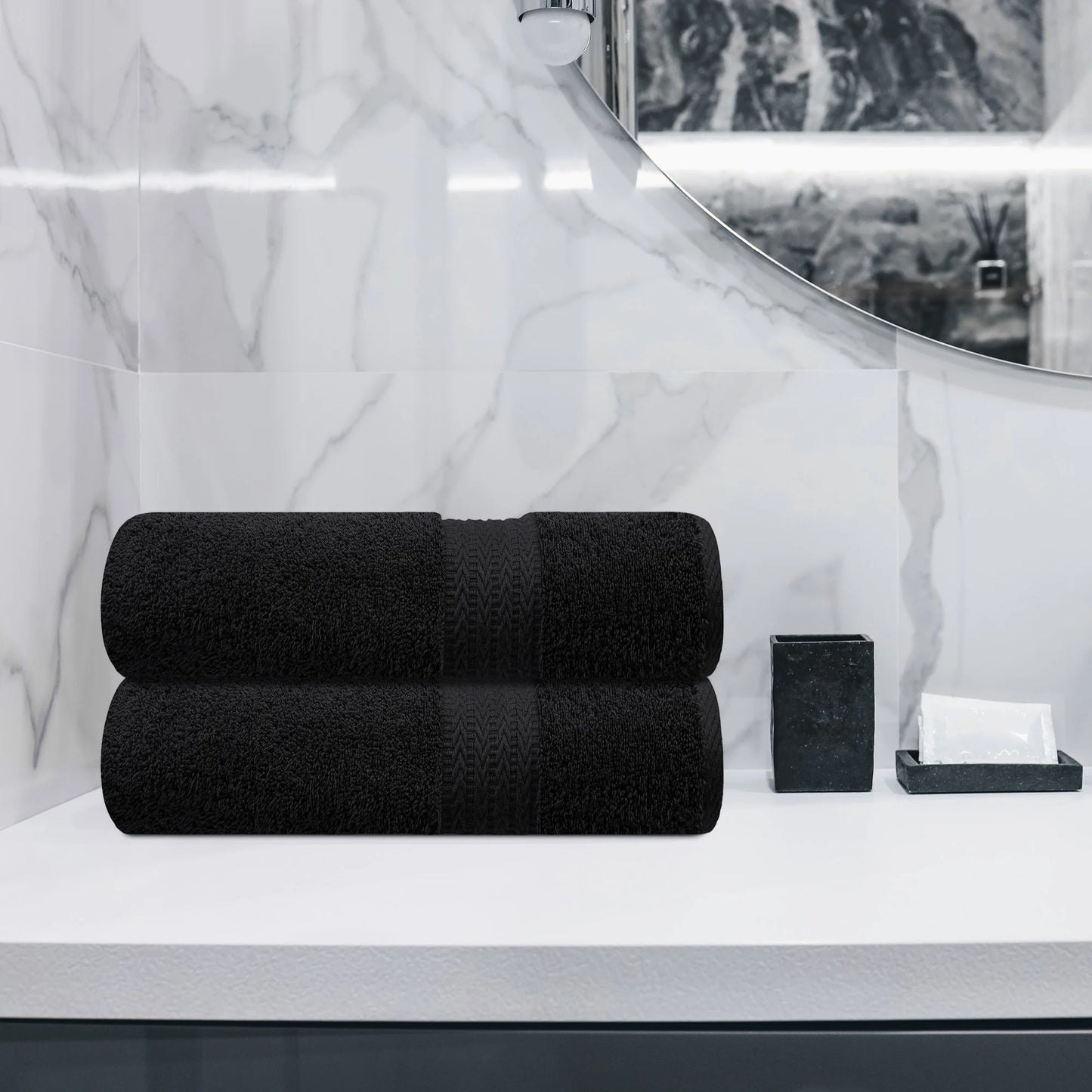 Large Bath Towels - Luxury Soft Towels - Charcoal Grey