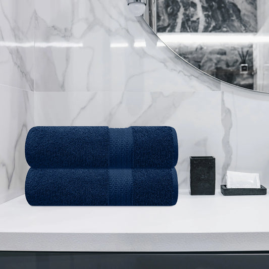 Premium Bath Towels - Luxury Soft Towels - Navy
